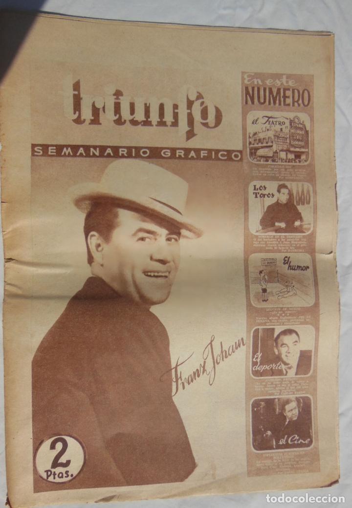 Colecionismo de Revistas e Jornais: TRIUNFO. Semanario Gr&aacute;fico. A&ntilde;o I, N&uacute;m 3. 16 febrero 1946