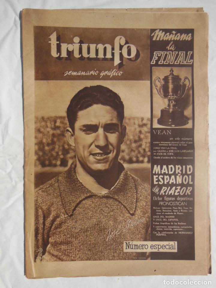 Colecionismo de Revistas e Jornais: TRIUNFO. Semanario Gr&aacute;fico. N&uacute;mero Especial LA COPA. A&ntilde;o II, N&uacute;m 73. Junio 1947