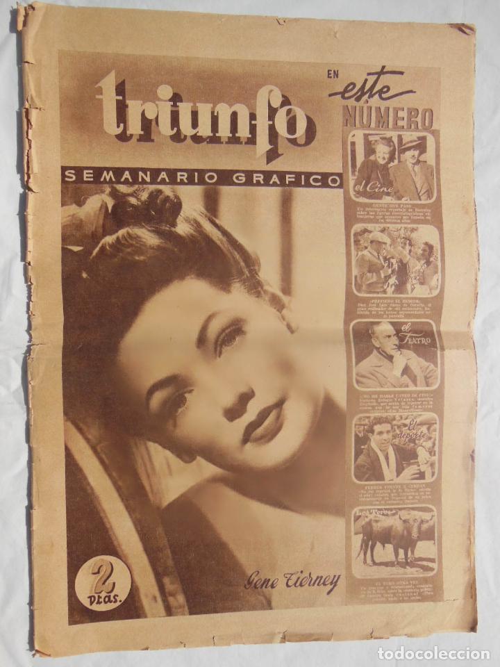 Colecionismo de Revistas e Jornais: TRIUNFO. Semanario Gr&aacute;fico. A&ntilde;o I, N&uacute;m 1, De 2 febrero 1946