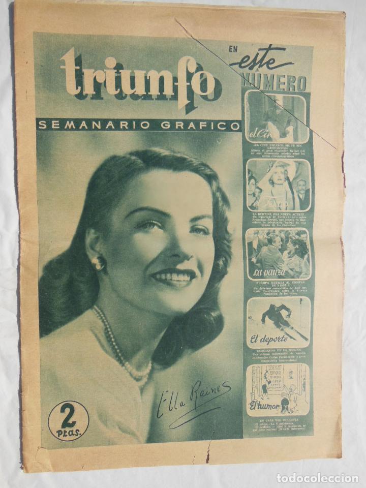 Colecionismo de Revistas e Jornais: TRIUNFO. Semanario Gr&aacute;fico. A&ntilde;o I, N&uacute;m 2, 9 febrero 1946