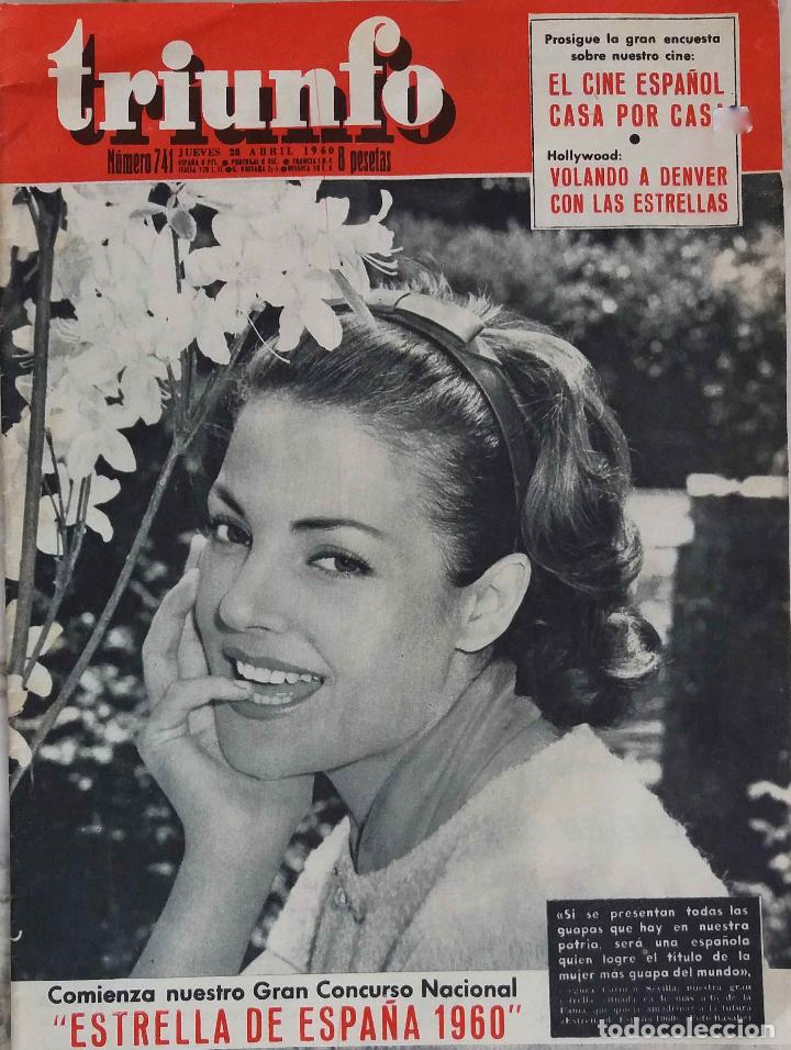 Coleccionismo de Revistas y Peri&oacute;dicos: TRIUNFO N&ordm; 741 ABRIL 1960, CARMEN SEVILLA. REVISTA