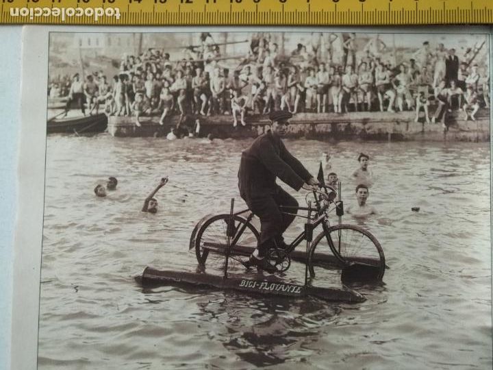 Coleccionismo de Revistas y Peri&oacute;dicos: antiguo recorte informacion grafica : vel&aacute; velada santa ana a&ntilde;os 20 inventor bicicleta flotante
