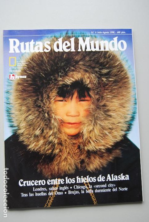 Coleccionismo de revistas y peri&oacute;dicos: REVISTA RUTAS DEL MUNDO N&Uacute;MERO-8-1990 : CRUCERO HIELOS DE ALASKA-LONDRES-CHICAGO-BRUJAS...