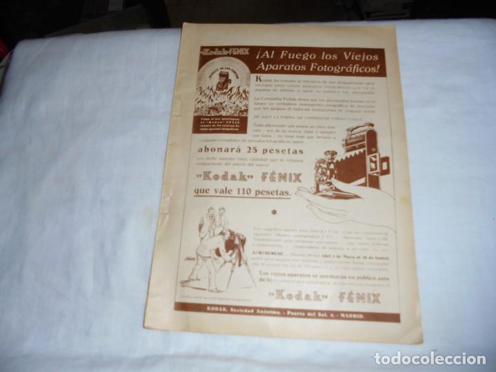 Collection Magazines and Newspapers: PUBLICIDAD KODAK FENIX.HOJA DE REVISTA BLANCO Y NEGRO 1936