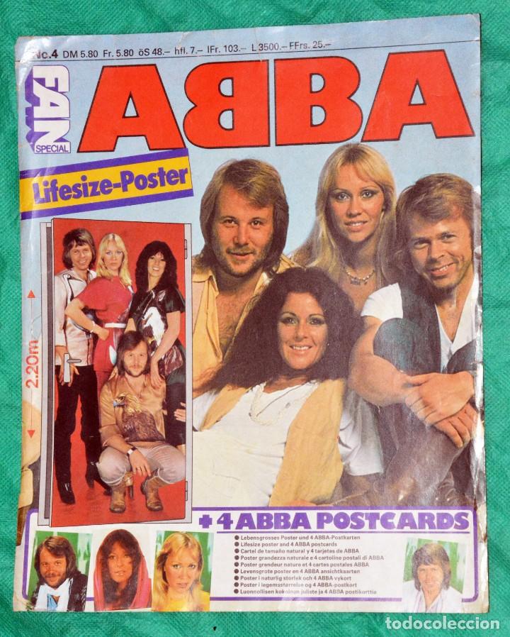 Coleccionismo de Revistas y Peri&oacute;dicos: ABBA GIGANTE POSTER POSTALES ALEMANAS POSTCARDS GERMANY COVER MAGAZINE