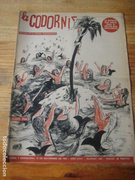 Coleccionismo de Revistas y Peri&oacute;dicos: REVISTA LA CODORNIZ N&ordm; 1200 - 15 NOVIEMBRE 1964 - PORTADA MUNOA - HUMOR