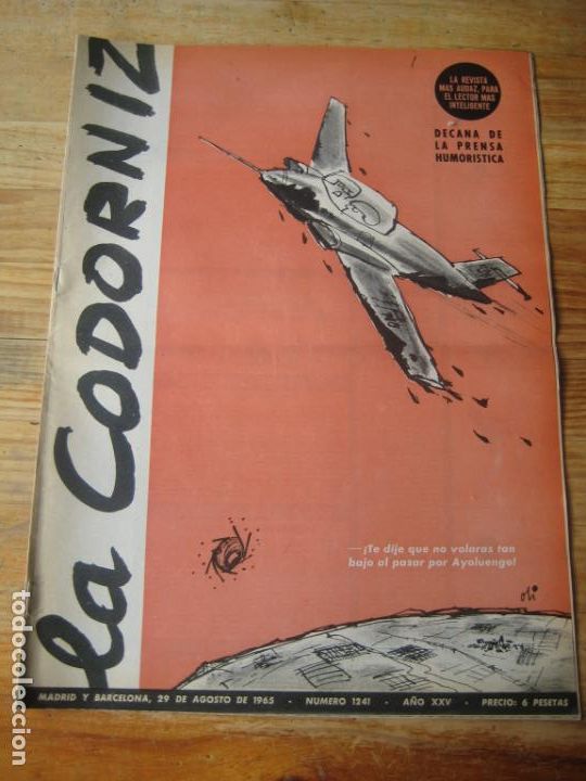 Coleccionismo de Revistas y Peri&oacute;dicos: REVISTA LA CODORNIZ N&ordm; 1241 - 29 AGOSTO 1965 - PORTADA OLI - HUMOR