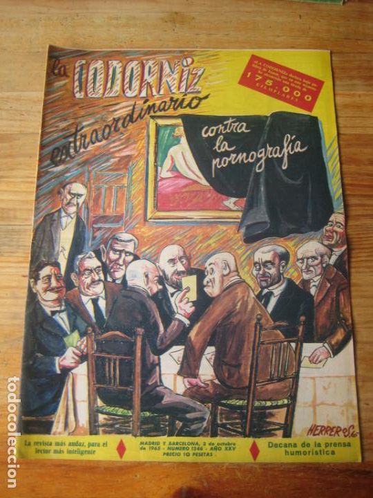 Coleccionismo de Revistas y Peri&oacute;dicos: REVISTA LA CODORNIZ N&ordm; 1246 - 3 OCTUBRE 1965 - PORTADA HERREROS - HUMOR - CONTRA LA PORNOGRAFIA