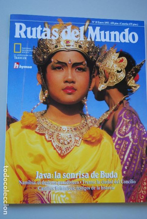Coleccionismo de Revistas y Peri&oacute;dicos: REVISTA RUTAS DEL MUNDO N&Uacute;MERO-35-1993: JAVA, LA SONRISA DE BUDA-NAMIBIA-TRENTO-CASTILLOS BRIT&Aacute;NICOS