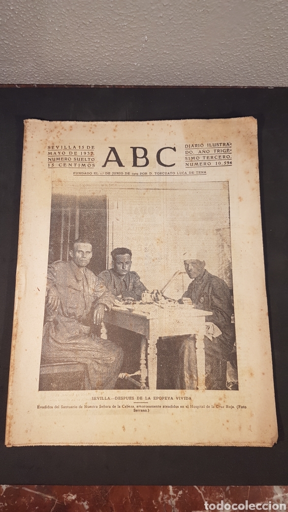 Coleccionismo de Revistas y Peri&oacute;dicos: DIARIO ABC. SEVILLA 15 DE MAYO 1937. NUMERO 10.594. COMPLETO EN BUEN ESTADO