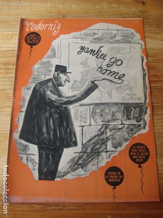 Coleccionismo de Revistas y Peri&oacute;dicos: REVISTA LA CODORNIZ N&ordm; 1287 - 17 JULIO 1966 - PORTADA HERREROS  - HUMOR - YANKEE GO HOME