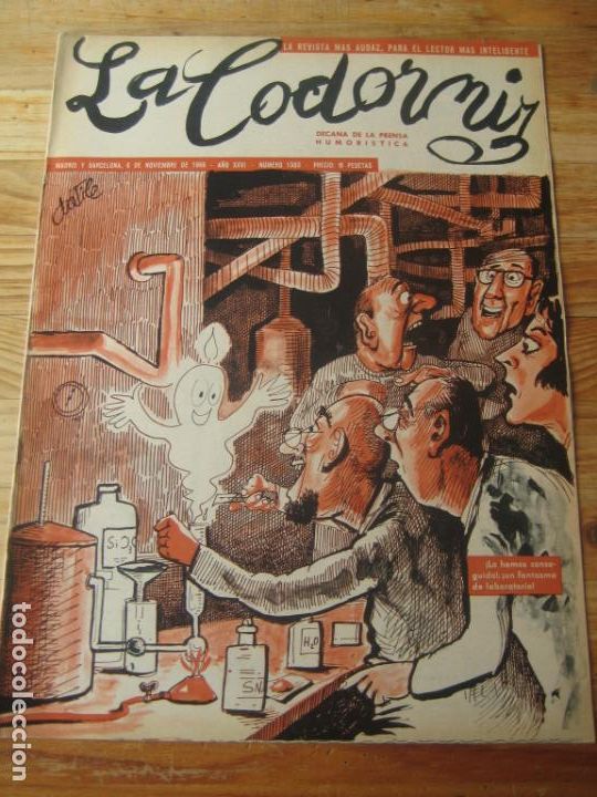 Coleccionismo de Revistas y Peri&oacute;dicos: REVISTA LA CODORNIZ N&ordm; 1303 - 6 NOVIEMBRE 1966 - PORTADA DATILE - HUMOR