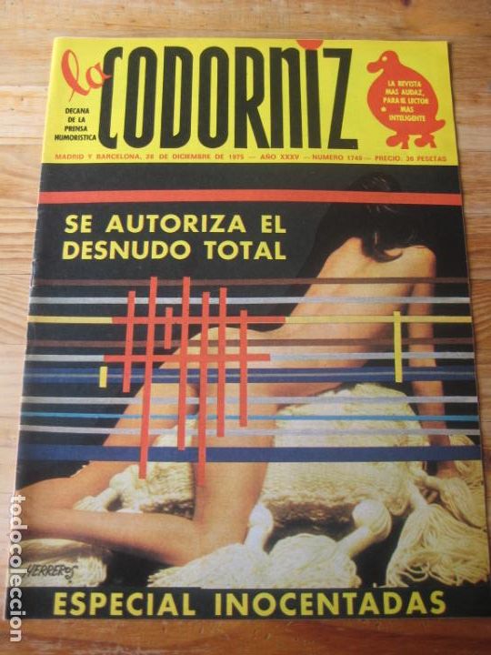 Coleccionismo de Revistas y Peri&oacute;dicos: REVISTA LA CODORNIZ N&ordm; 1749 - 28 DICIEMBRE 1975 - ESPECIAL INOCENTADAS - PORTADA HERREROS