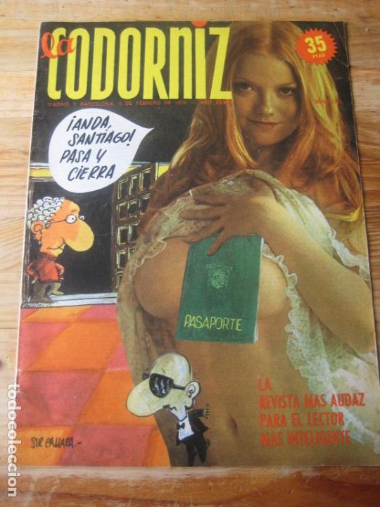 Coleccionismo de Revistas y Peri&oacute;dicos: REVISTA LA CODORNIZ N&ordm; 1755 - 8 FEBRERO 1976 - PORTADA SIR CAMARA