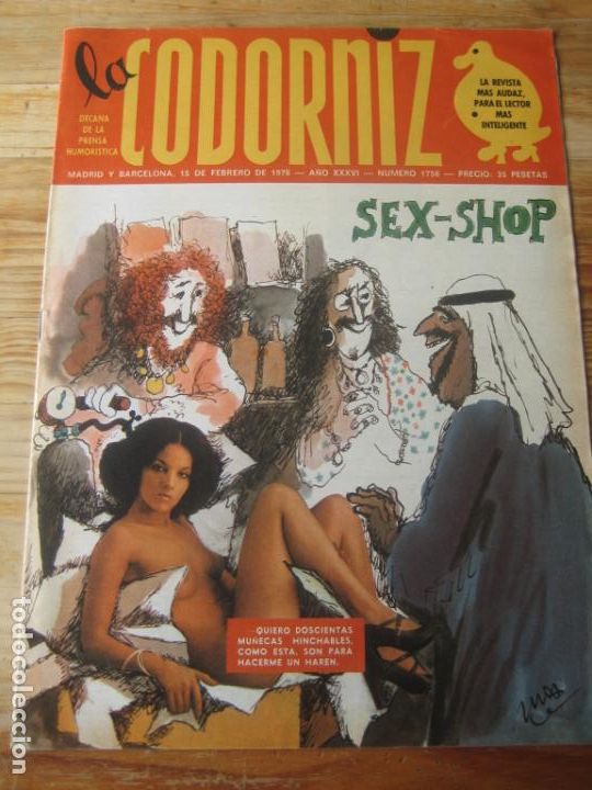 Coleccionismo de Revistas y Peri&oacute;dicos: REVISTA LA CODORNIZ N&ordm; 1756 - 15 FEBRERO 1976 - PORTADA MOS -