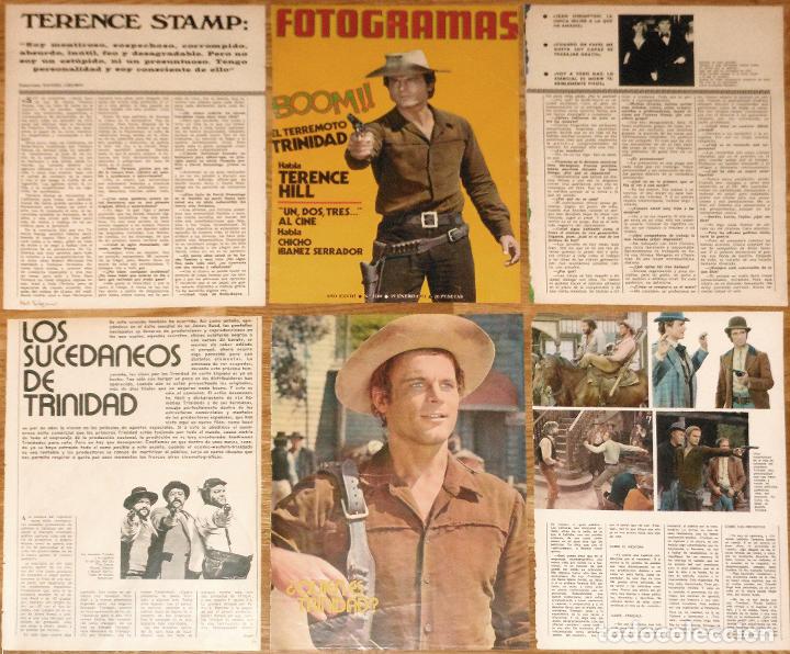 Coleccionismo de Revistas y Peri&oacute;dicos: TERENCE STAMP lote prensa spain clippings 1970s magazine articles photos Bud Spencer