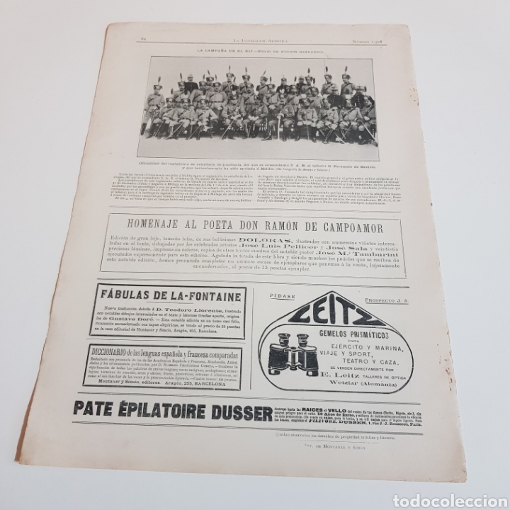 Collection Magazines and Newspapers: LA CAMPA&Ntilde;A DEL RIF 1912 ENVIO DE NUEVOS REFUERZOS A MELILLA