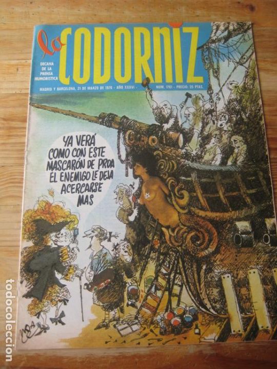 Coleccionismo de Revistas y Peri&oacute;dicos: REVISTA LA CODORNIZ N&ordm; 1761 - 21 marzo 1976 - PORTADA MOA