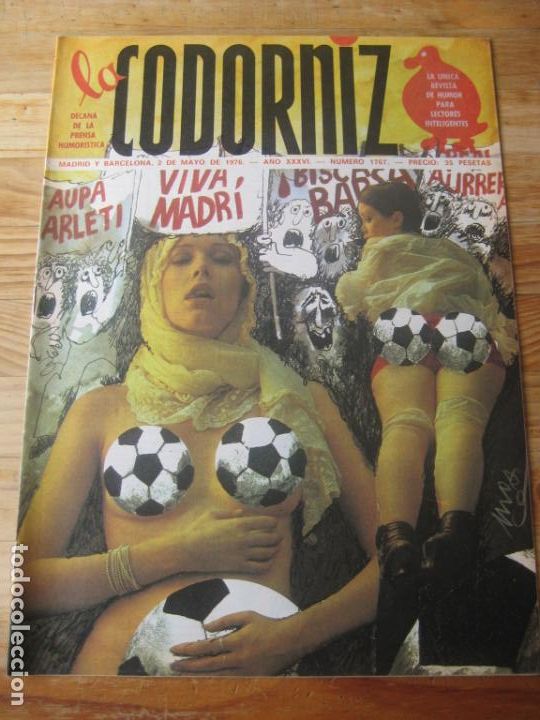 Coleccionismo de Revistas y Peri&oacute;dicos: REVISTA LA CODORNIZ N&ordm; 1767 - 2 MAYO 1976 - PORTADA MOA