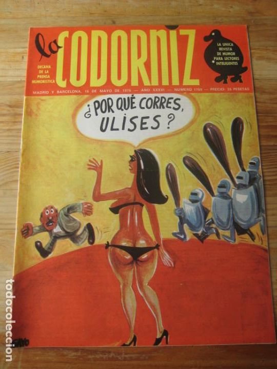 Coleccionismo de Revistas y Peri&oacute;dicos: REVISTA LA CODORNIZ N&ordm; 1769 - 16 MAYO 1976 - PORTADA GAYO
