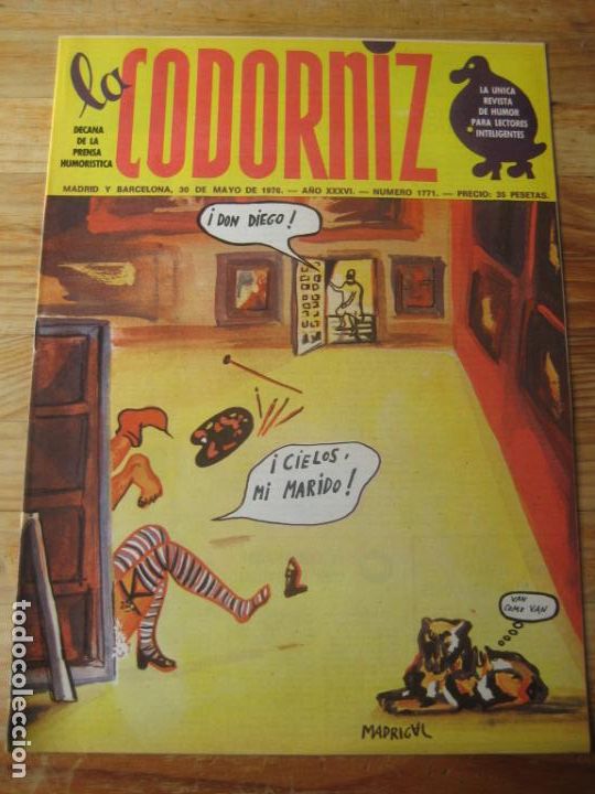 Coleccionismo de Revistas y Peri&oacute;dicos: REVISTA LA CODORNIZ N&ordm; 1771 - 30 MAYO 1976 - PORTADA MADRIGAL