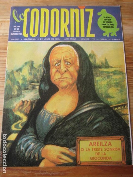 Coleccionismo de Revistas y Peri&oacute;dicos: REVISTA LA CODORNIZ N&ordm; 1772 - 6 JUNIO 1976 - PORTADA BARBIERI