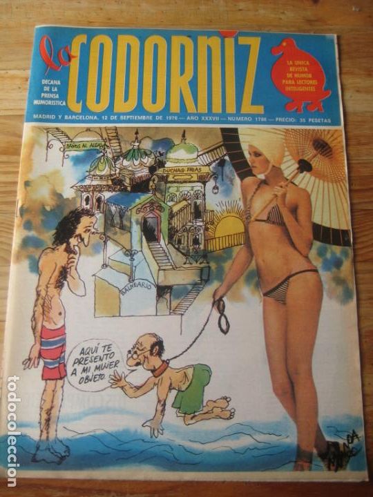 Coleccionismo de Revistas y Peri&oacute;dicos: REVISTA LA CODORNIZ N&ordm; 1786 - 12 SEPTIEMBRE 1976 - PORTADA MUNOA