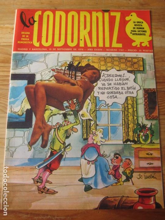 Coleccionismo de Revistas y Peri&oacute;dicos: REVISTA LA CODORNIZ N&ordm; 1787 - 19 SEPTIEMBRE 1976 - PORTADA R MELAN
