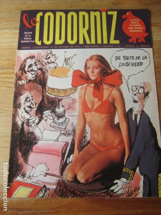 Coleccionismo de Revistas y Peri&oacute;dicos: REVISTA LA CODORNIZ N&ordm; 1792 - 24 OCTUBRE 1976 - PORTADA MUNOA