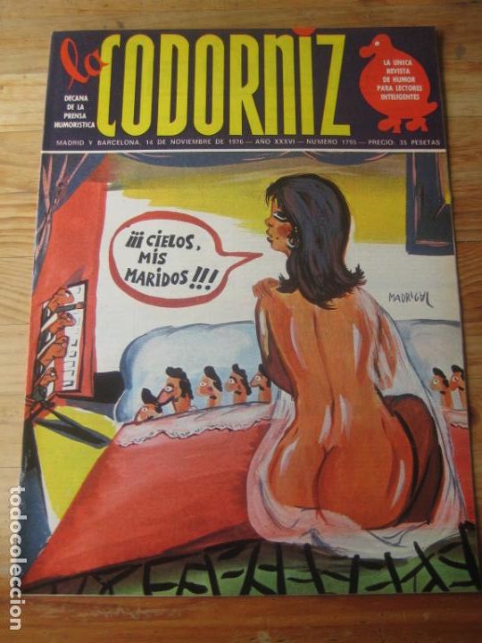 Coleccionismo de Revistas y Peri&oacute;dicos: REVISTA LA CODORNIZ N&ordm; 1795 - 14 NOVIEMBRE 1976 - PORTADA MADRIGAL
