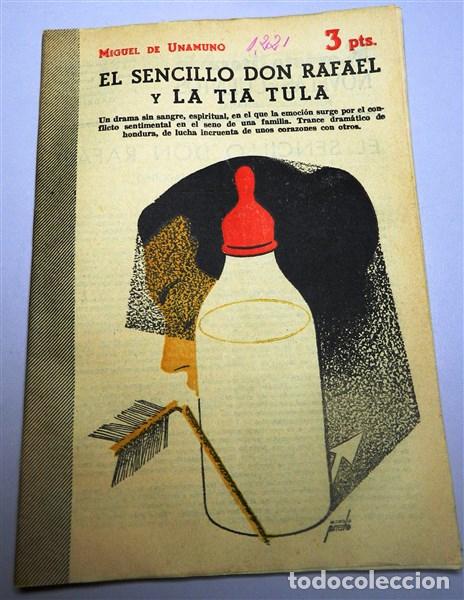 Coleccionismo de Revistas y Peri&oacute;dicos: UNAMUNO, Miguel de. El sencillo Don Rafael ; La t&iacute;a Tula (Revista Literaria Novelas y Cuentos ; 1221