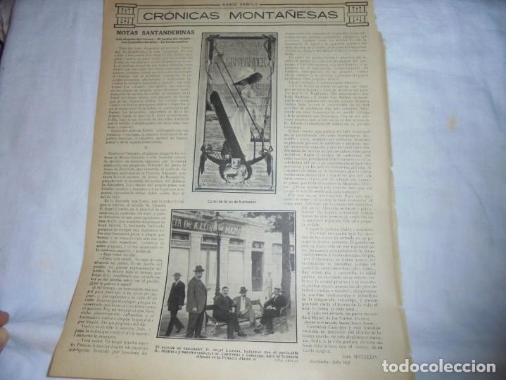 Coleccionismo de Revistas y Peri&oacute;dicos: CRONICAS MONTA&Ntilde;ESAS,CARTEL FERIAS SANTANDER,EL ALCALDE.HOJA REVISTA MUNDO GRAFICO 1912
