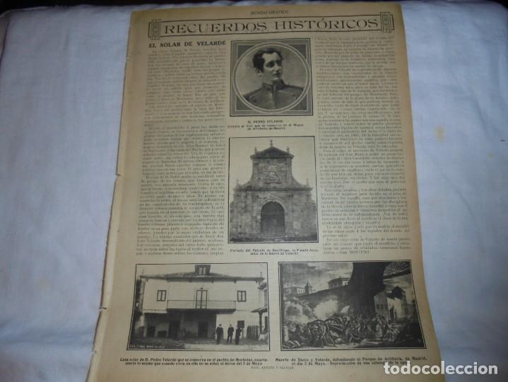 Coleccionismo de Revistas y Peri&oacute;dicos: EL SOLAR DE VELARDE.HOJA REVISTA MUNDO GRAFICO 1912
