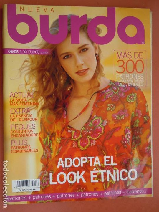 Coleccionismo de revistas y peri&oacute;dicos: REVISTA NUEVA BURDA 06/05 - LOOK &Eacute;TNICO - CONJUNTOS PARA PEQUES - CON PATRONES.