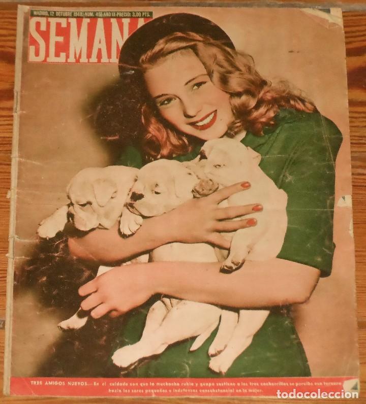 Coleccionismo de Revistas y Peri&oacute;dicos: SEMANA #451 1948 Franco Atletico de Madrid Deportivo La Coru&ntilde;a magazine revista