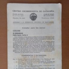 Coleccionismo de Revistas y Periódicos: BOLETIN CENTRO EXCURSIONISTA DE CATALUNYA BARCELONA DICIEMBRE 1949