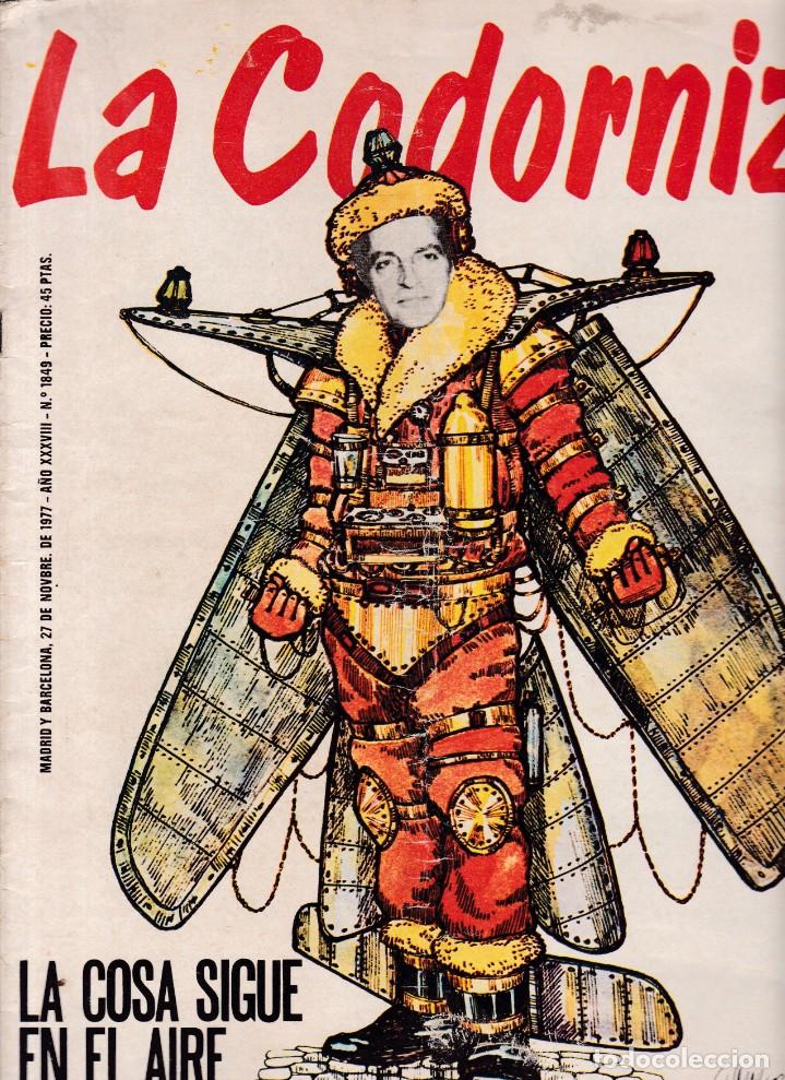 Coleccionismo de Revistas y Peri&oacute;dicos: LA CODORNIZ - N&ordm; 1.849 / 27 NOVIEMBRE 1977