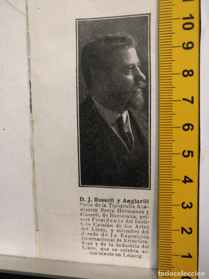 Collection Magazines and Newspapers: a&ntilde;o 1900 /1920 antiguo recorte prensa - d. j. russell y anglarill