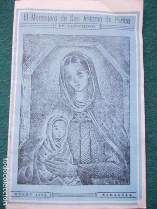Coleccionismo de Revistas y Peri&oacute;dicos: EL MENSAJERO DE SAN ANTONIO DE PADUA ENERO DE 1954 CAPUCHINOS ZARAGOZA