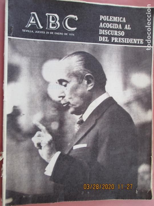 Coleccionismo de Revistas y Peri&oacute;dicos: ABC -29-01-1976 , ARIAS NAVARRO , POLEMICA ACOGIDA AL DISCURSO DEL PRESIDENTE