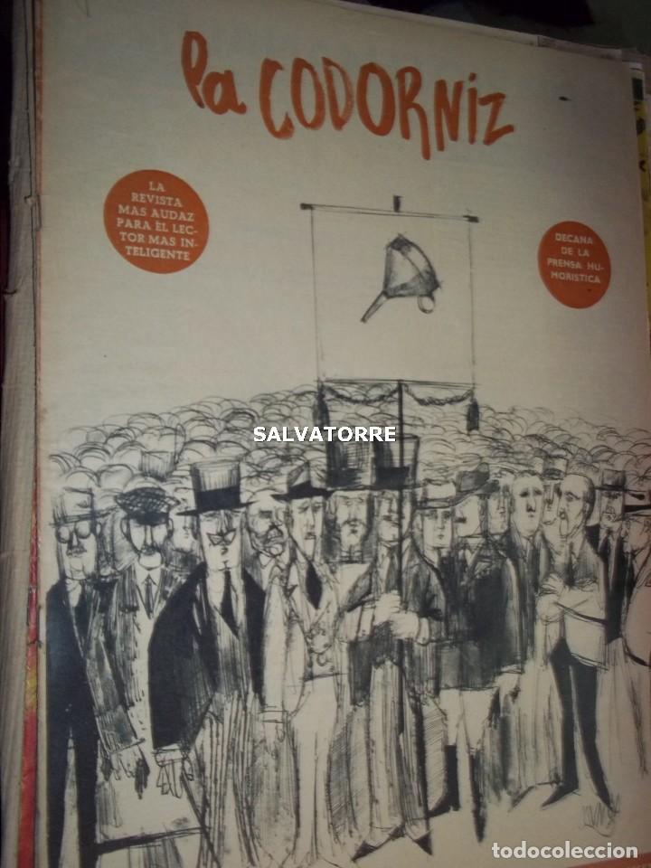 Coleccionismo de Revistas y Peri&oacute;dicos: REVISTA SATIRICA LA CODORNIZ. 22 MARZO 1964. 1166