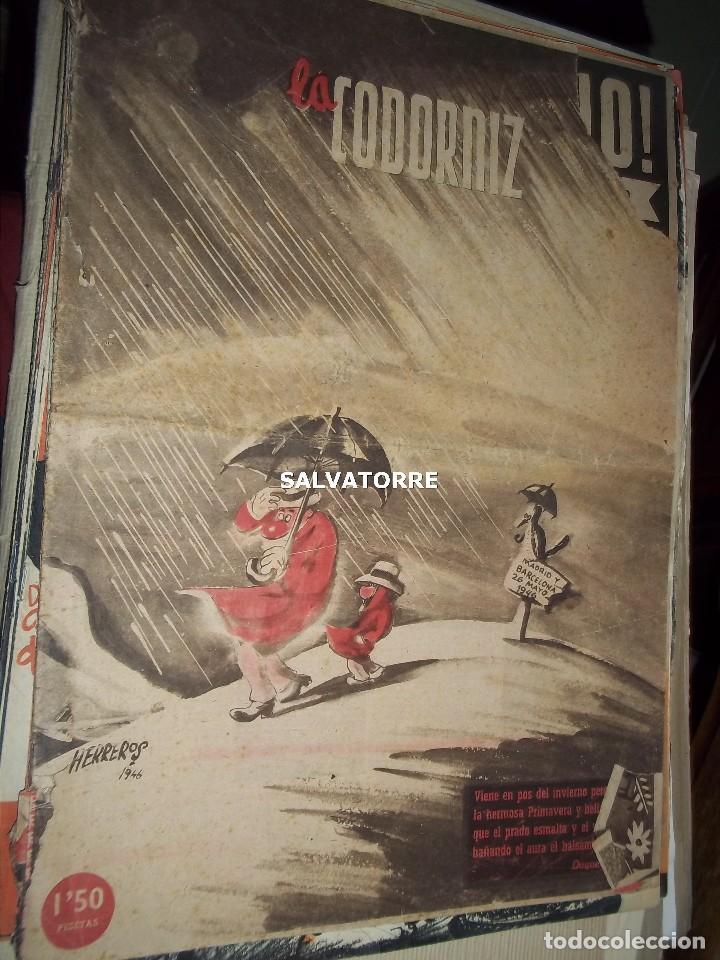 Coleccionismo de Revistas y Peri&oacute;dicos: LA CODORNIZ. 26 MAYO 1946. PORTADA HERREROS.