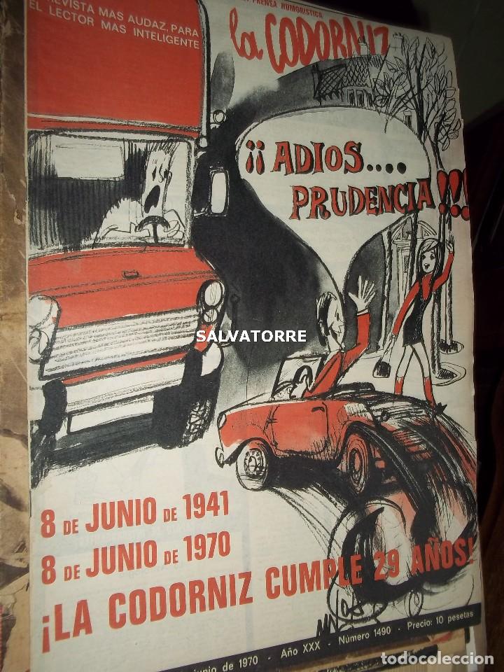 Coleccionismo de Revistas y Peri&oacute;dicos: REVISTA SATIRICA LA CODORNIZ. 7 JUNIO 1970. 1490