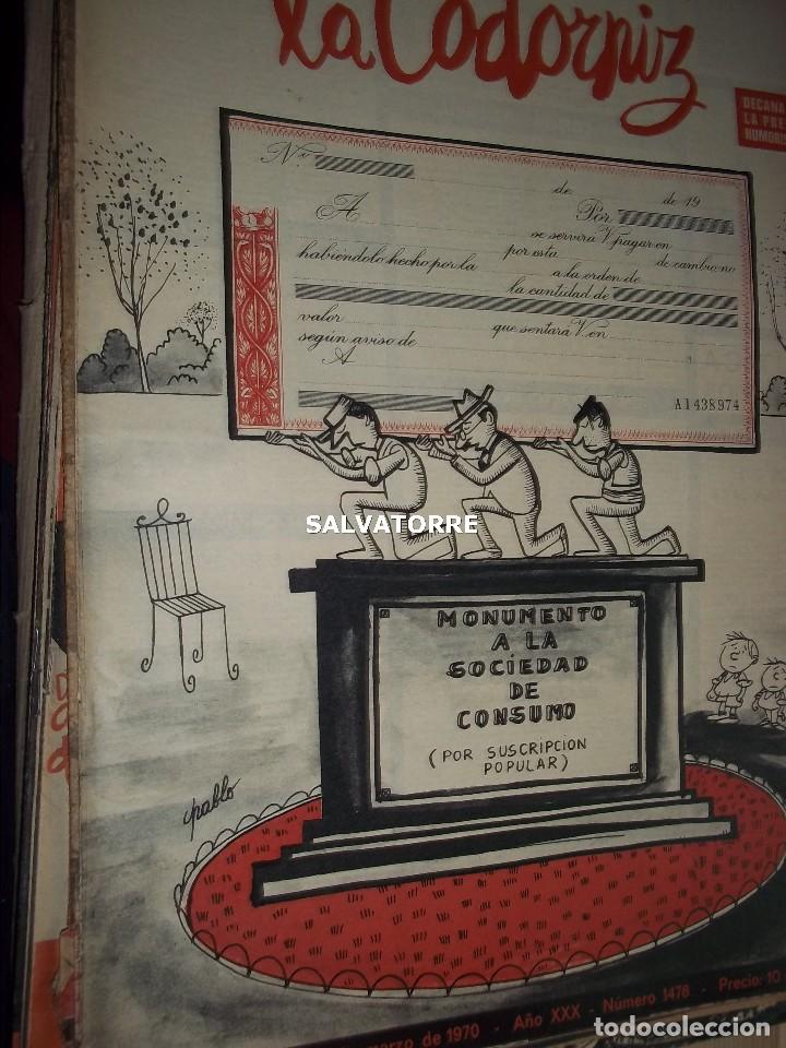 Coleccionismo de Revistas y Peri&oacute;dicos: REVISTA SATIRICA LA CODORNIZ. 15 MARZO 1970. 1478