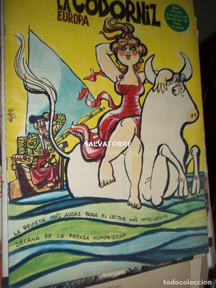 Coleccionismo de Revistas y Peri&oacute;dicos: REVISTA SATIRICA LA CODORNIZ. 26 JULIO 1970. 1497