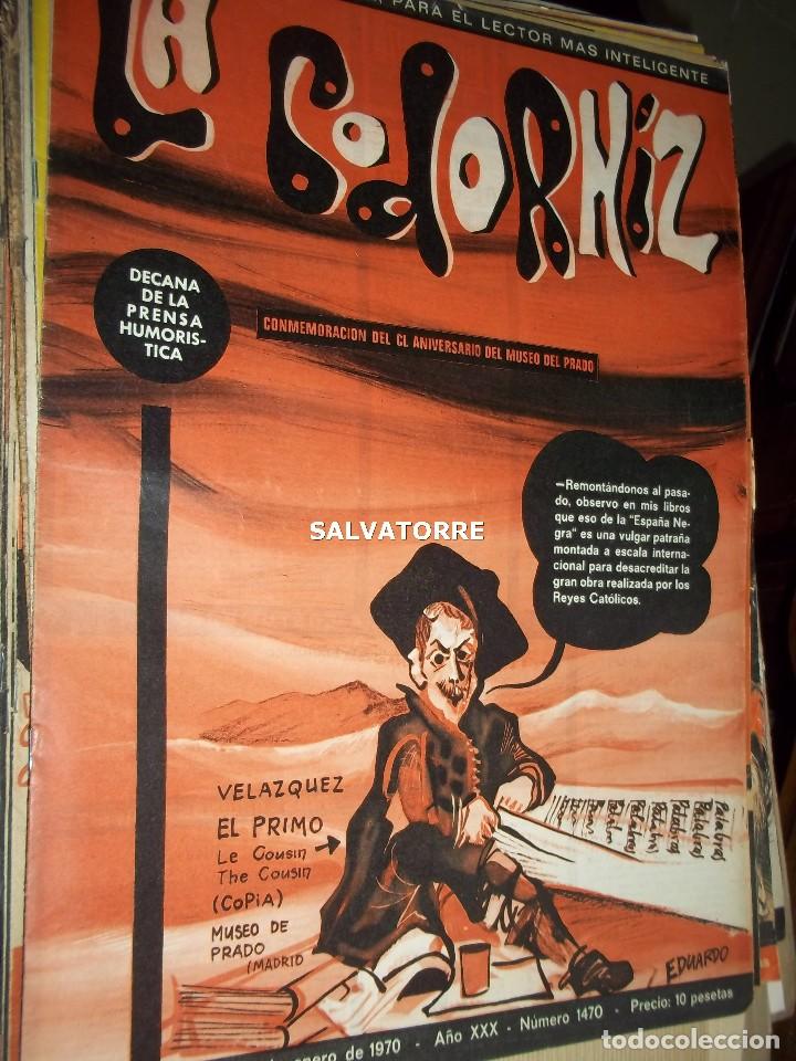Coleccionismo de Revistas y Peri&oacute;dicos: REVISTA SATIRICA LA CODORNIZ. 18 ENERO 1970. 1470. SIN PLIEGES.