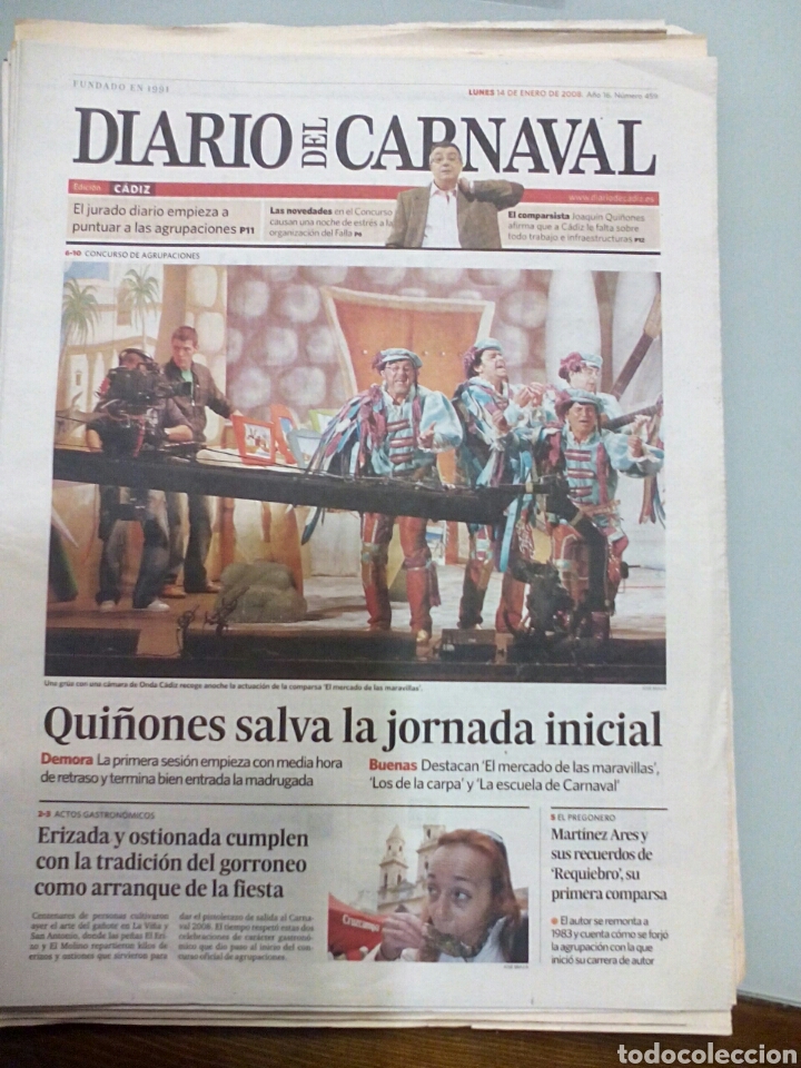 Coleccionismo de Revistas y Peri&oacute;dicos: Diario del Carnaval de C&aacute;diz 2008