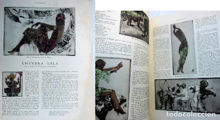 Colecionismo de Revistas e Jornais: CHUNDRA LELA. 1929. DOMINIQUE JOUVET-MAGRON (Texte et eaux-fortes en couleurs)L'Illustration