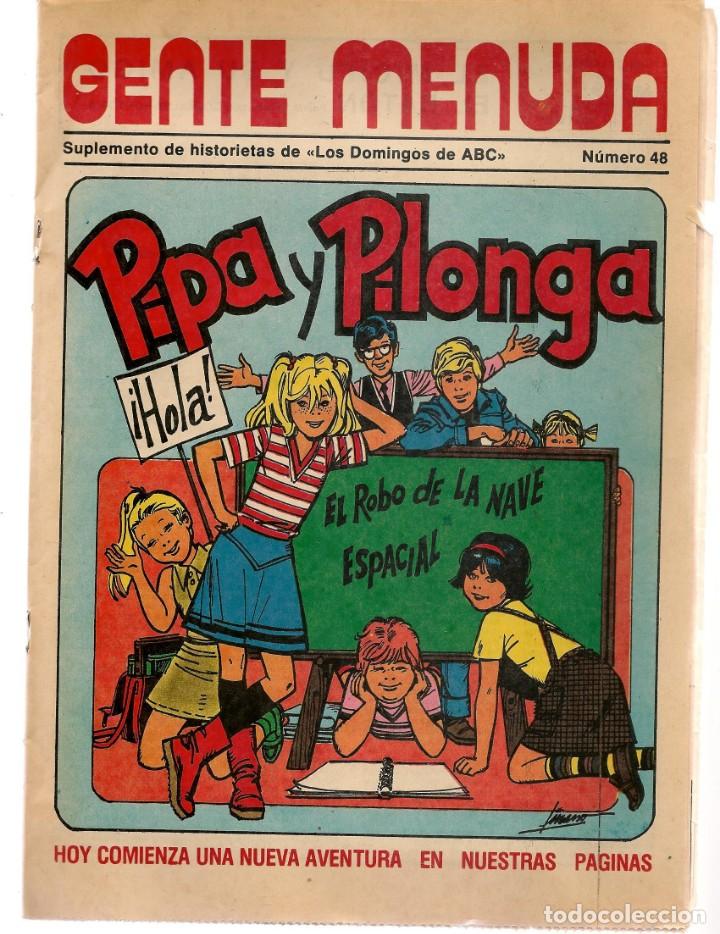 Coleccionismo de revistas y peri&oacute;dicos: GENTE MENUDA. N&ordm; 48. PIPA Y PILONGA. SUPLEMENTO DE HISTORIETAS DE LOS DOMINGOS DE ABC.(Z/C3)