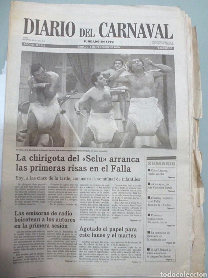 Coleccionismo de Revistas y Peri&oacute;dicos: Diario del Carnaval de C&aacute;diz 2000